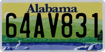 AL license plate 64AV831