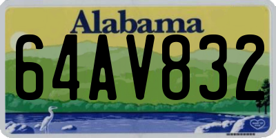 AL license plate 64AV832
