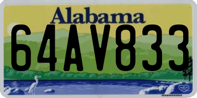 AL license plate 64AV833