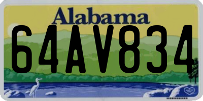 AL license plate 64AV834