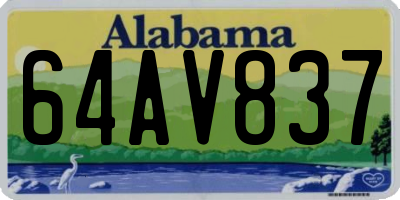 AL license plate 64AV837