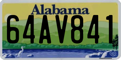 AL license plate 64AV841