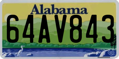 AL license plate 64AV843