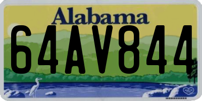 AL license plate 64AV844