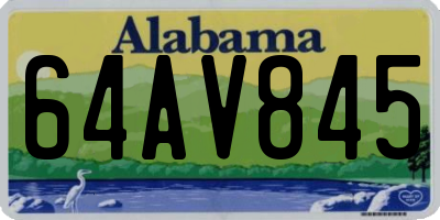 AL license plate 64AV845