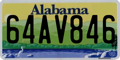 AL license plate 64AV846