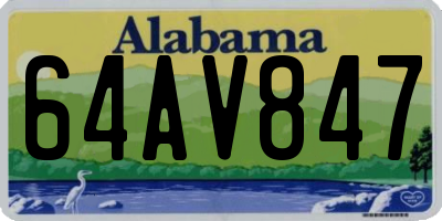 AL license plate 64AV847