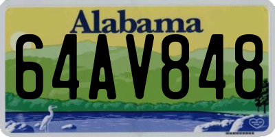 AL license plate 64AV848