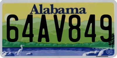 AL license plate 64AV849