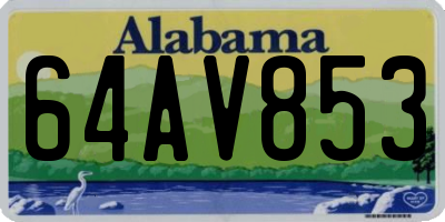 AL license plate 64AV853