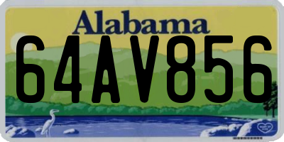 AL license plate 64AV856
