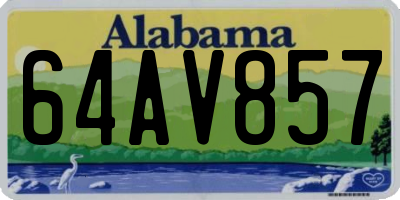 AL license plate 64AV857