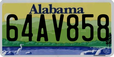 AL license plate 64AV858