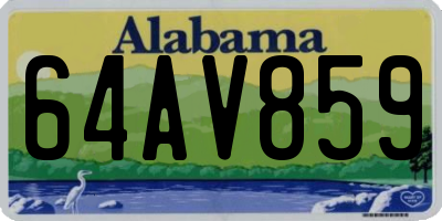 AL license plate 64AV859