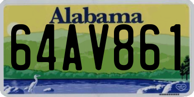 AL license plate 64AV861
