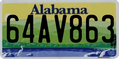 AL license plate 64AV863