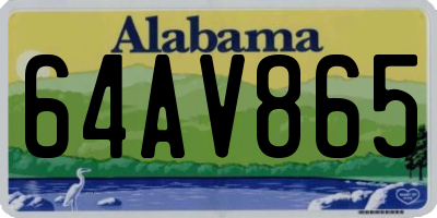 AL license plate 64AV865