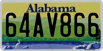 AL license plate 64AV866
