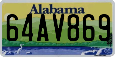 AL license plate 64AV869