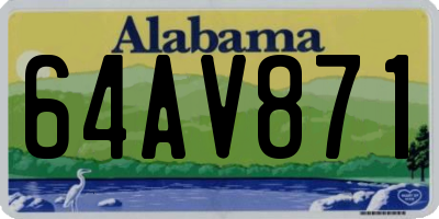 AL license plate 64AV871
