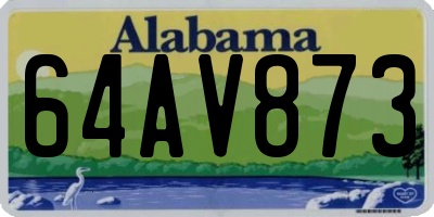 AL license plate 64AV873