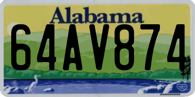 AL license plate 64AV874