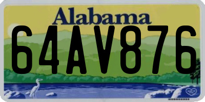 AL license plate 64AV876