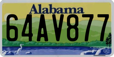 AL license plate 64AV877