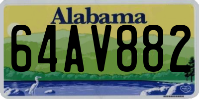AL license plate 64AV882