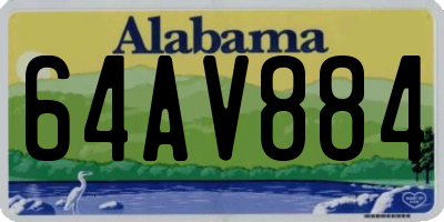 AL license plate 64AV884