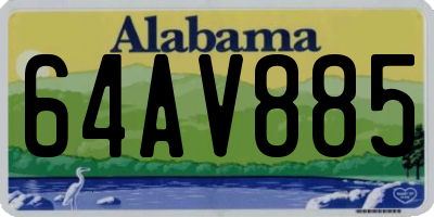AL license plate 64AV885