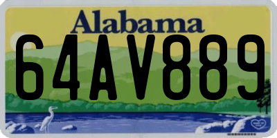 AL license plate 64AV889