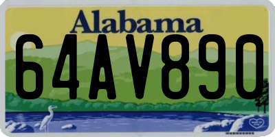 AL license plate 64AV890