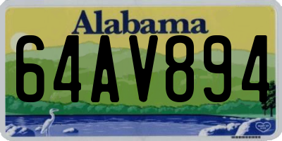 AL license plate 64AV894