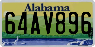 AL license plate 64AV896