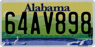 AL license plate 64AV898