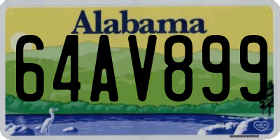 AL license plate 64AV899