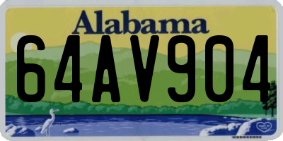 AL license plate 64AV904