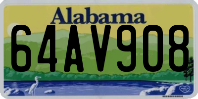 AL license plate 64AV908