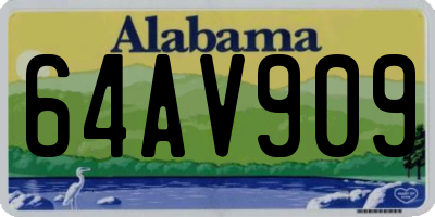 AL license plate 64AV909