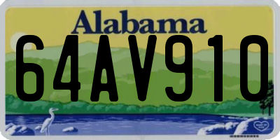 AL license plate 64AV910