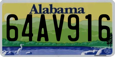 AL license plate 64AV916