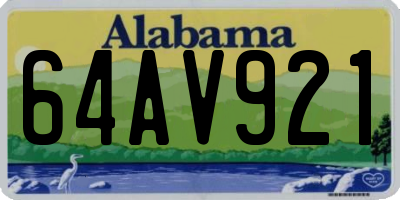 AL license plate 64AV921