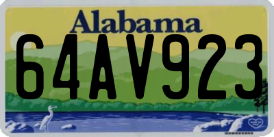 AL license plate 64AV923