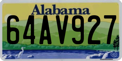 AL license plate 64AV927