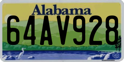 AL license plate 64AV928