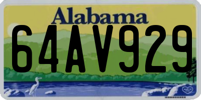 AL license plate 64AV929