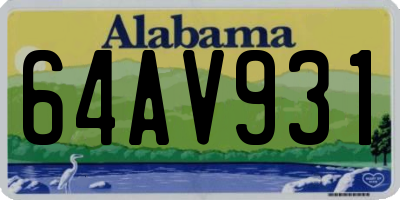 AL license plate 64AV931