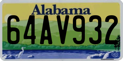 AL license plate 64AV932