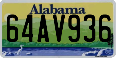 AL license plate 64AV936